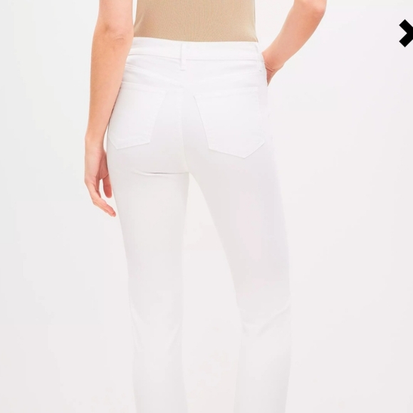 Ann taylor frayed hem high waisted white jean size 14 - Picture 7 of 10